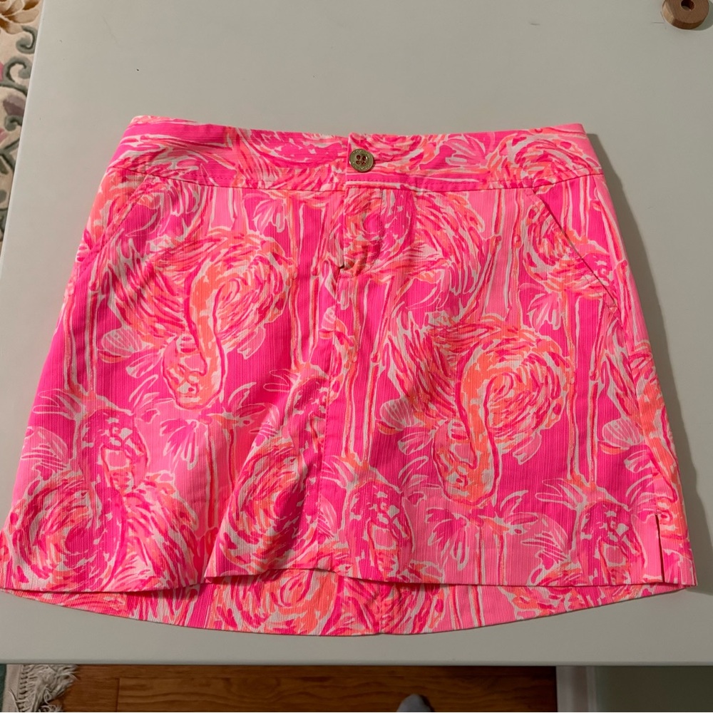 Lilly Pulitzer Vibrant Pink Flamingo Skirt
